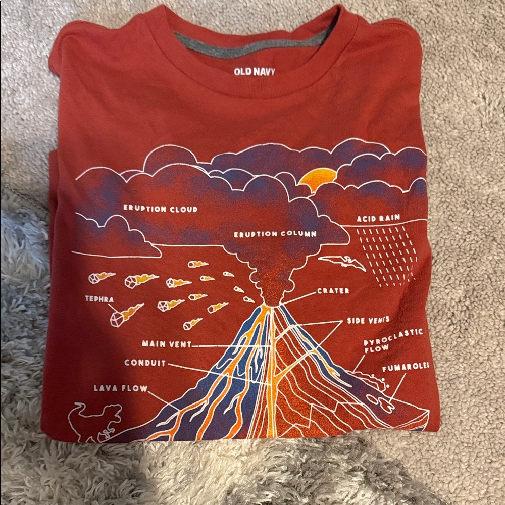 Old Navy Kids Eruption Diagram Tee - Red